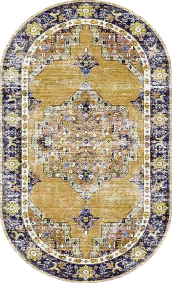 فرش بیضی – کد 661-1 - تصویر 2