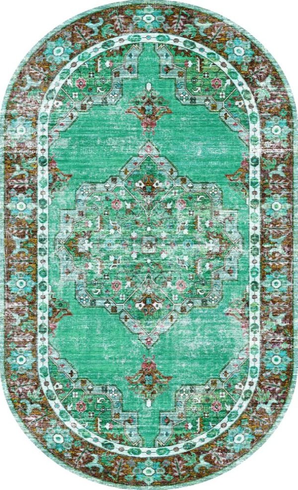 فرش بیضی – کد 661-1 - تصویر 3
