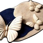 فرش دفرمه طرح پروانه درنیکا