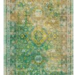 فرش سبز طرح گلیم (وینتیج) کد 652-4 درنیکا