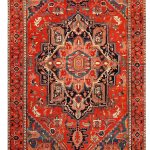 فرش قرمز طرح گلیم (وینتیج) کد 1143-1 درنیکا